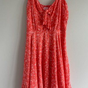 Pink Lily Coral Floral Dress | SMALL